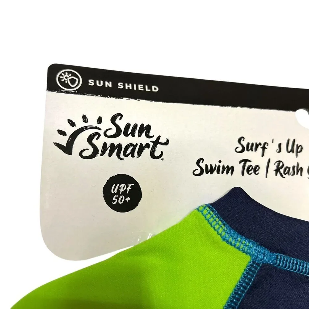 Sun‎ Smart Boy's Rash Guard Swim Tee UPF 50+ Surf Car Graphic 18-24 (Months) S